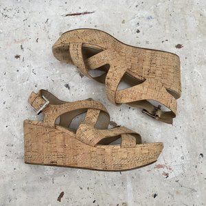 Donald J Pliner Platform Cork Sandals, Size 10